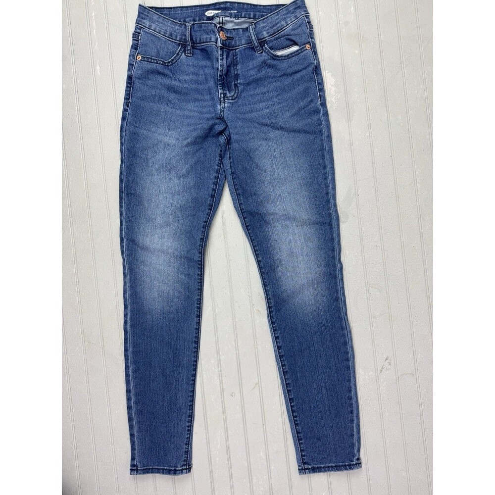 Old Navy Size 2 Super Skinny Womens Jeans Mid Rise Med Wash Stretch